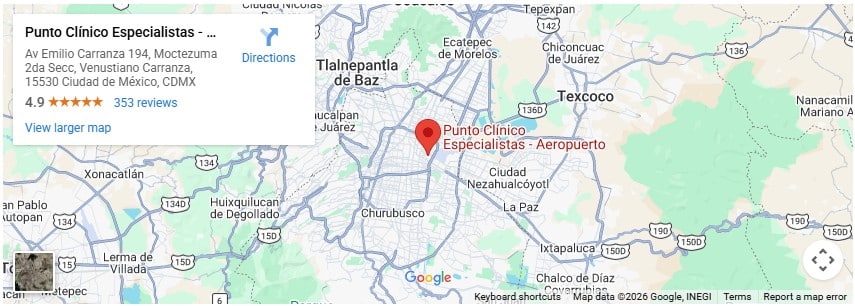 punto clinico especialistas aeropuerto